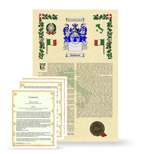 Giambrone Armorial History and Symbolism package