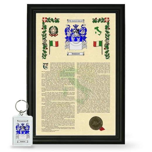 Iannazzo Framed Armorial History and Keychain - Black