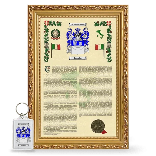 Iannello Framed Armorial History and Keychain - Gold