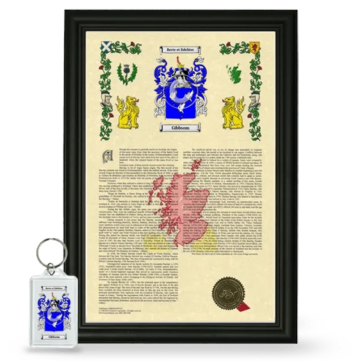 Gibbsom Framed Armorial History and Keychain - Black