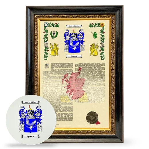 Jipsome Framed Armorial History and Mouse Pad - Heirloom