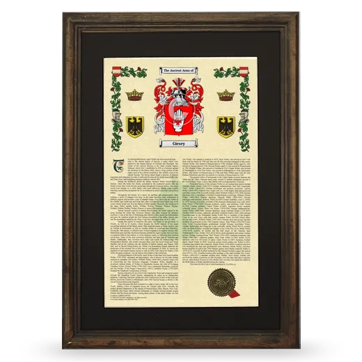 Giesey Deluxe Armorial Framed - Brown