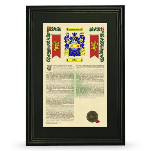 Giffins Deluxe Armorial Framed - Black