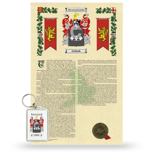 Givfarde Armorial History and Keychain Package