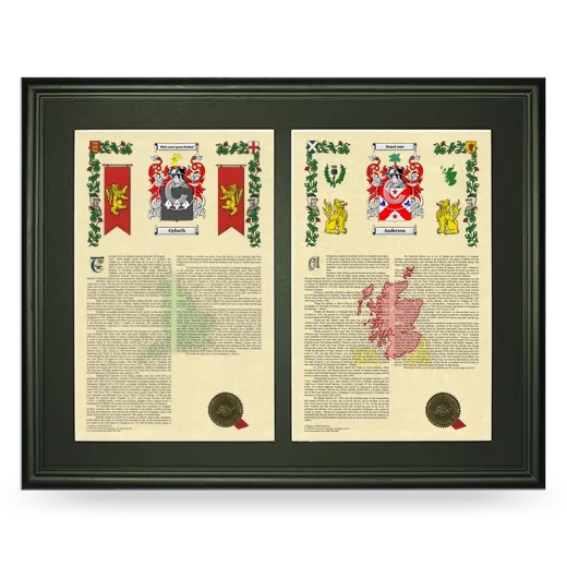 Double Armorial History Framed-Black