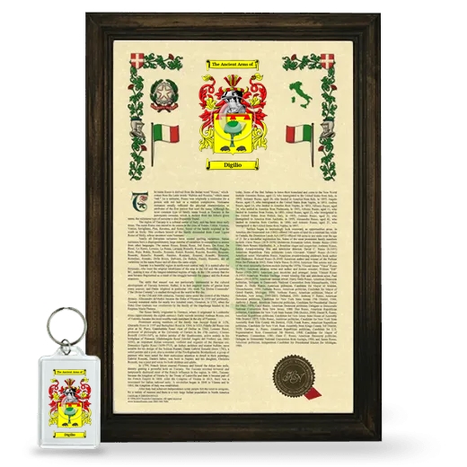 Digilio Framed Armorial History and Keychain - Brown