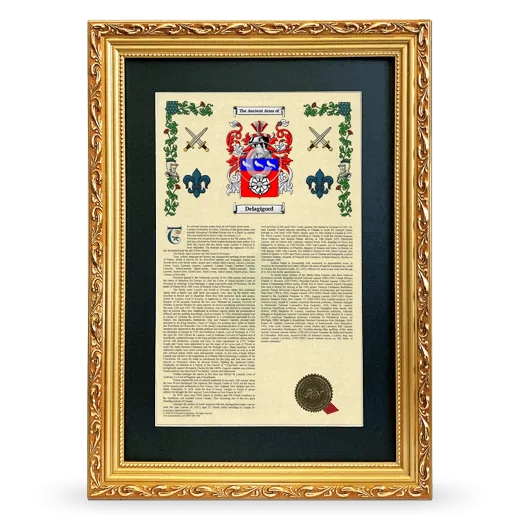 Delagigord Deluxe Armorial Framed - Gold