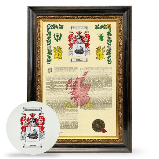 Gilfillan Framed Armorial History and Mouse Pad - Heirloom