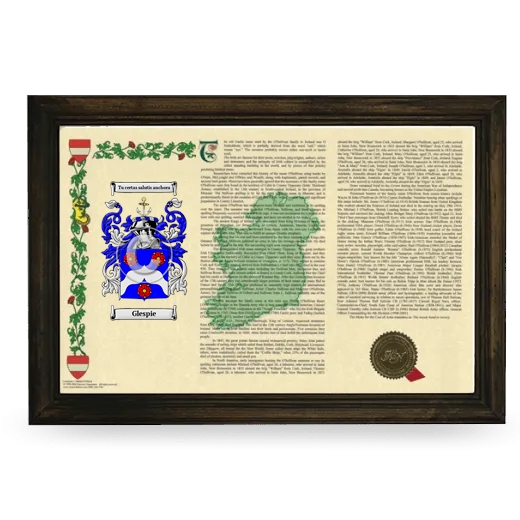 Glespie Armorial Landscape Framed - Brown