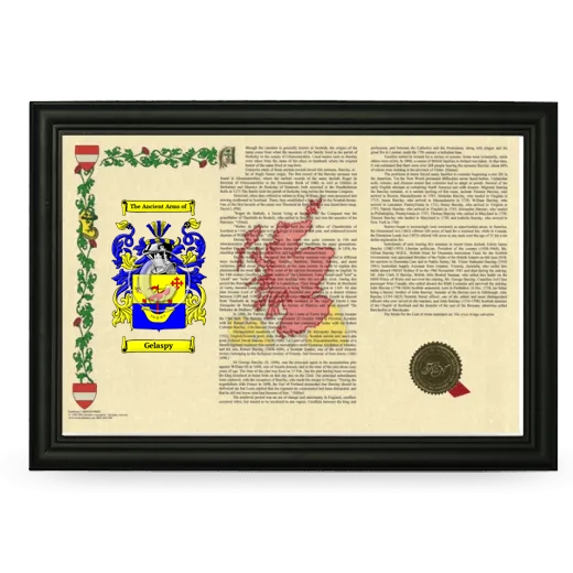 Gelaspy Armorial Landscape Framed - Black