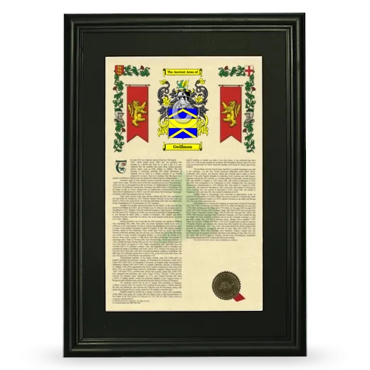 Gwillman Deluxe Armorial Framed - Black