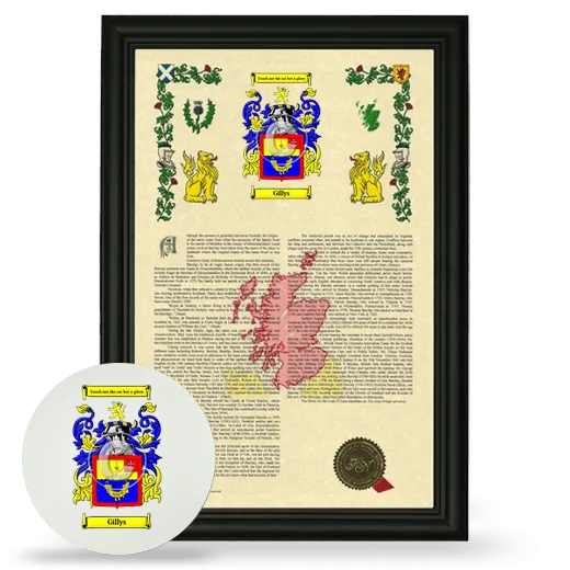 Gillys Framed Armorial History and Mouse Pad - Black