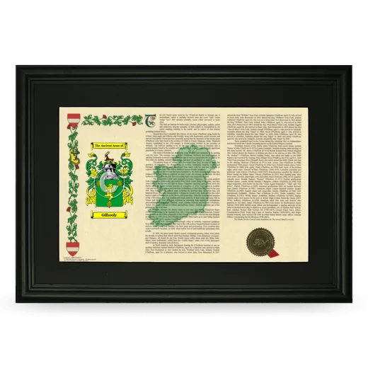 Gilhooly Deluxe Armorial Landscape Framed- Black