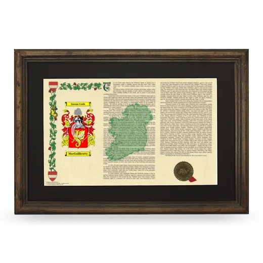 MacGuillicutty Deluxe Armorial Landscape Framed - Brown