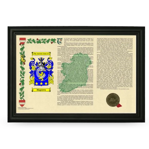 Magreevy Armorial Landscape Framed - Black