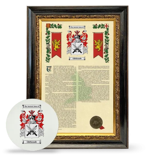 Gilebrande Framed Armorial History and Mouse Pad - Heirloom