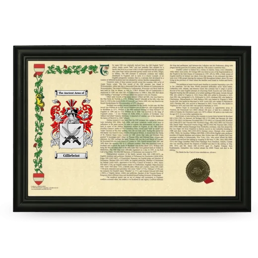 Gilliebrint Armorial Landscape Framed - Black