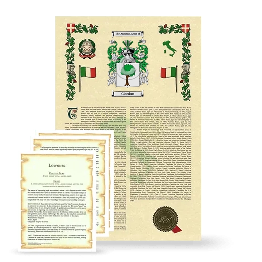 Giordan Armorial History and Symbolism package