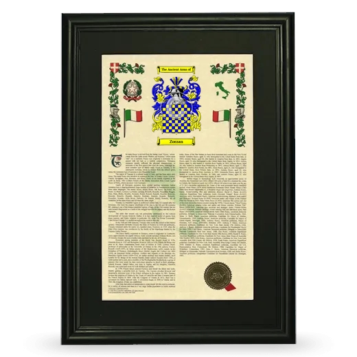 Zorzan Deluxe Armorial Framed - Black