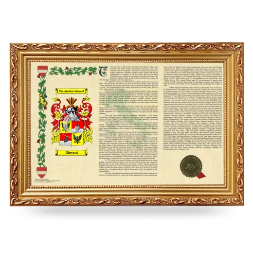 Giovani Armorial Landscape Framed - Gold