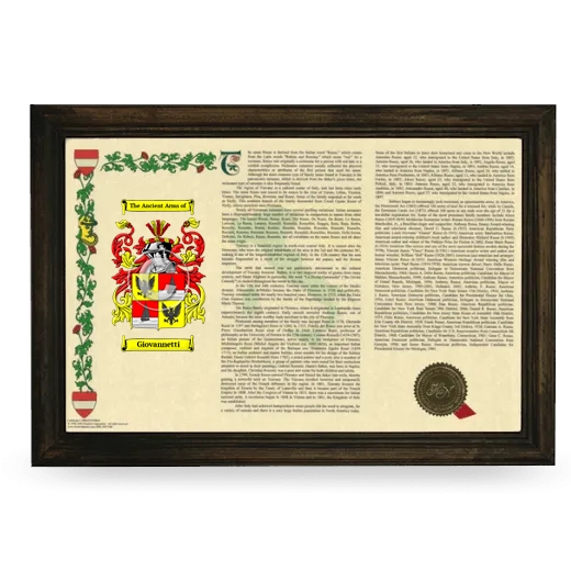 Giovannetti Armorial Landscape Framed - Brown