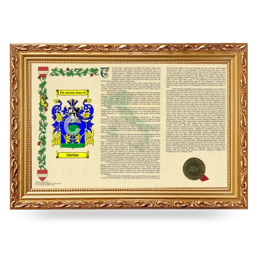 Giovine Armorial Landscape Framed - Gold