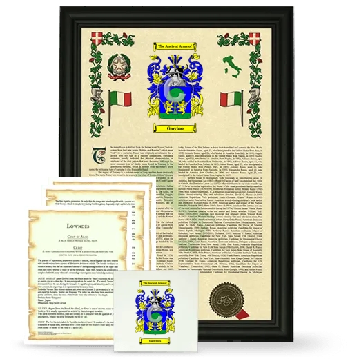 Giovino Framed Armorial, Symbolism and Large Tile - Black