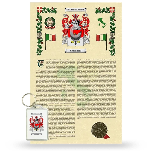 Giulianelli Armorial History and Keychain Package