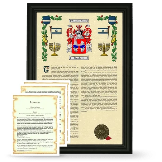 Glassberg Framed Armorial History and Symbolism - Black