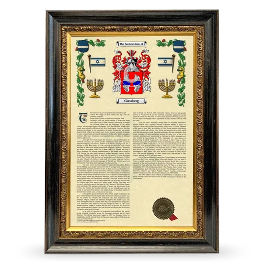 Glassberg Armorial History Framed - Heirloom