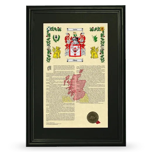 Glasy Deluxe Armorial Framed - Black