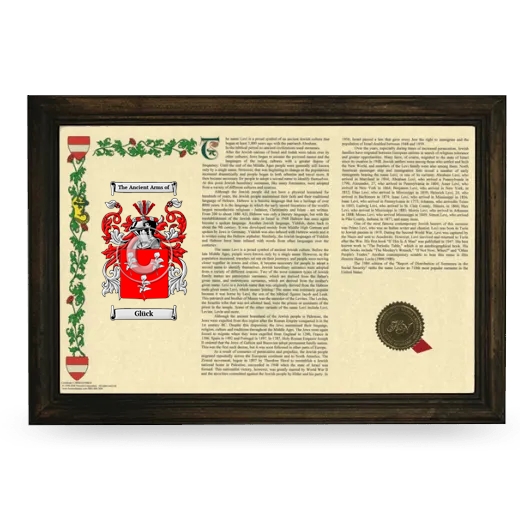 Glück Armorial Landscape Framed - Brown