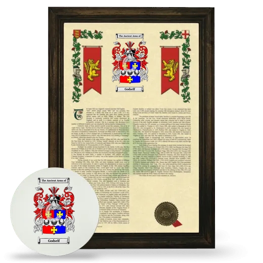 Godself Framed Armorial History and Mouse Pad - Brown