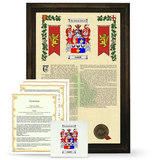 Godsill Framed Armorial, Symbolism and Large Tile - Brown