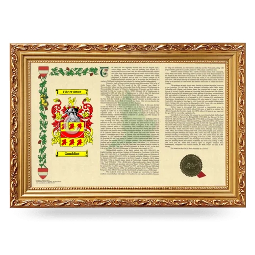 Gouddint Armorial Landscape Framed - Gold