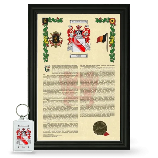 Gone Framed Armorial History and Keychain - Black