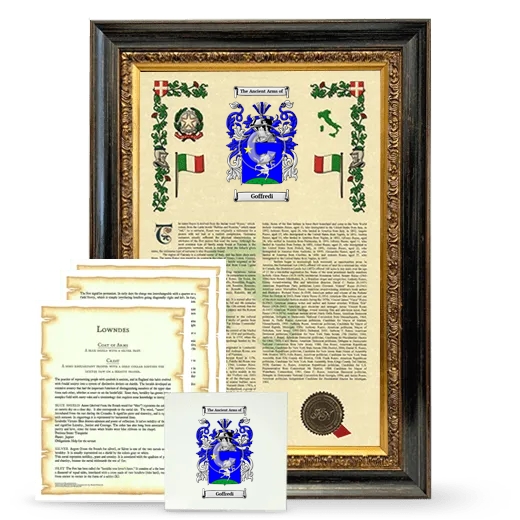 Goffredi Framed Armorial, Symbolism and Large Tile - Heirloom