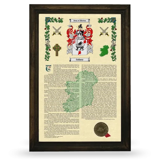 Gohary Armorial History Framed - Brown