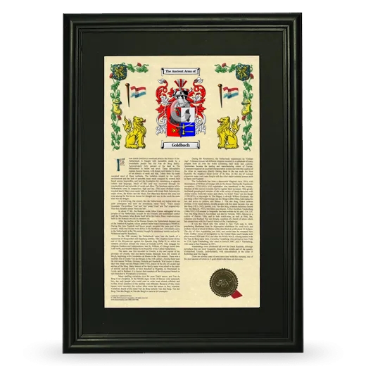 Goldbach Deluxe Armorial Framed - Black