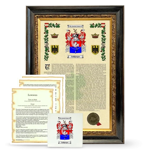 Goldperger Framed Armorial, Symbolism and Large Tile - Heirloom