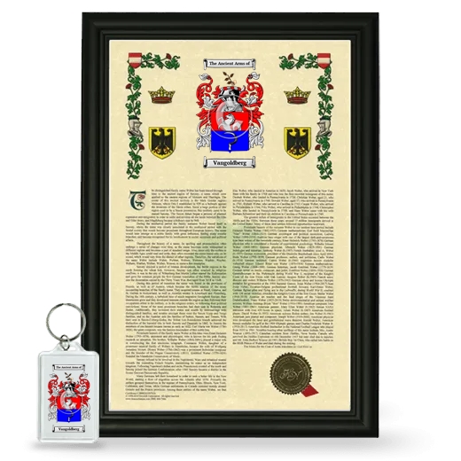 Vangoldberg Framed Armorial History and Keychain - Black