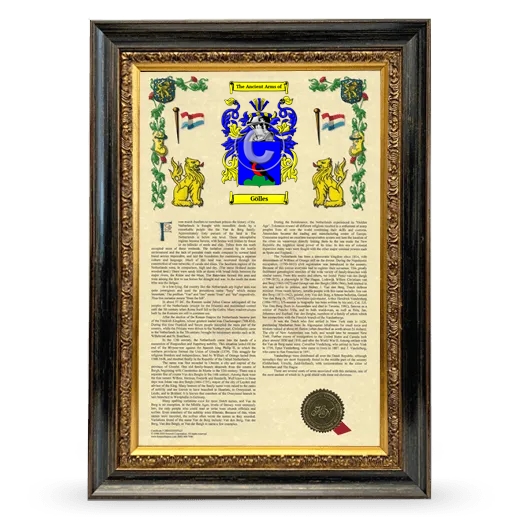 Gölles Armorial History Framed - Heirloom