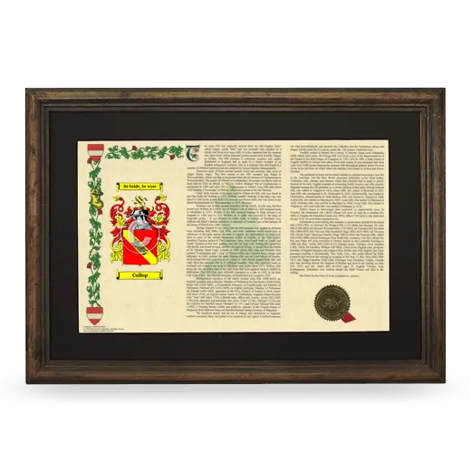 Cullup Deluxe Armorial Landscape Framed - Brown