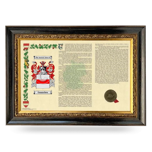 Gunnschen Armorial Landscape Framed - Heirloom