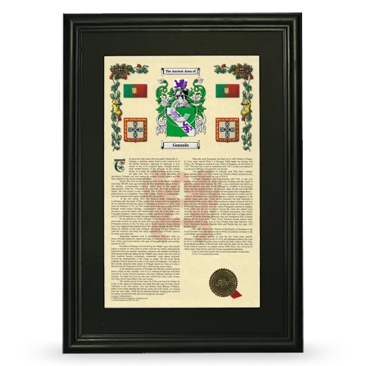 Gonzalo Deluxe Armorial Framed - Black