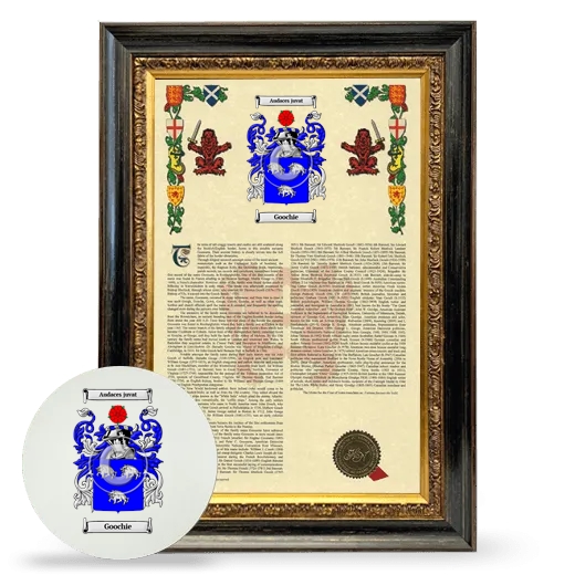 Goochie Framed Armorial History and Mouse Pad - Heirloom