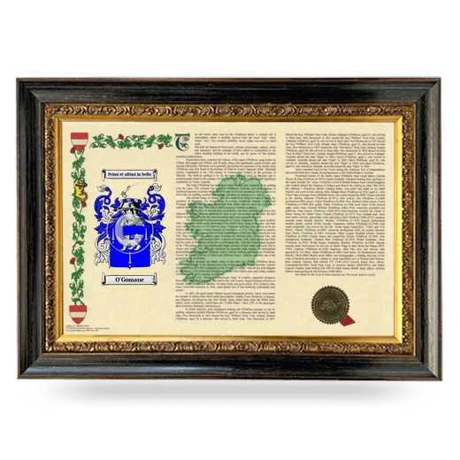 O'Gomane Armorial Landscape Framed - Heirloom