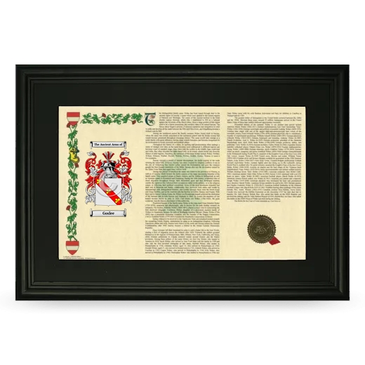 Goslee Deluxe Armorial Landscape Framed- Black