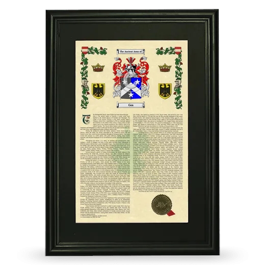 Gos Deluxe Armorial Framed - Black