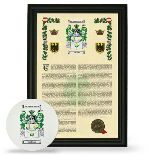 Goettsha Framed Armorial History and Mouse Pad - Black